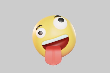 Preview: Cartoon emoji with tongue out