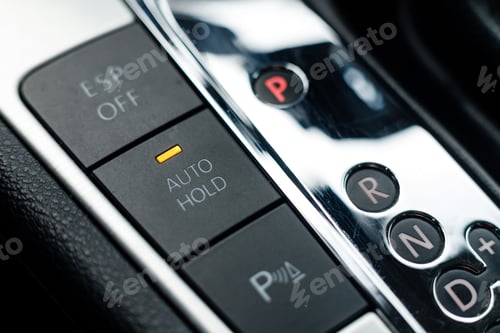 Preview: Auto hold button in a modern vehicle turned on