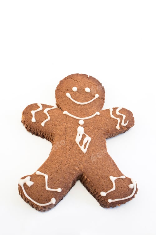 Preview: Gingerbread Cookie Man Isolated on White