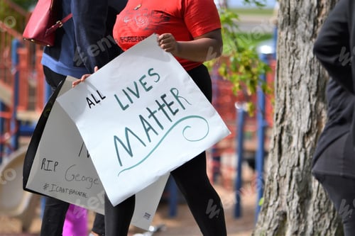 Preview: All lives matter sign at hometown rally