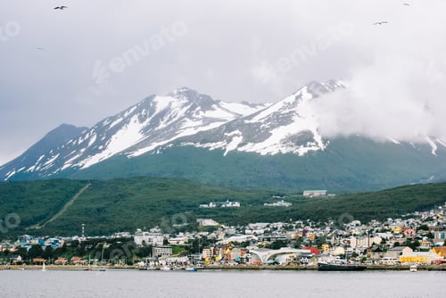 Preview: View of Ushuaia city from the ocean.