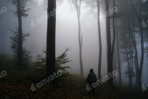 Preview: Ghost in foggy forest