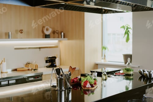 Preview: Modern Kitchen in Restaurant