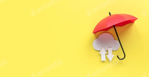 Preview: Cloud computing data storage concept.Cyber security. Data protection.