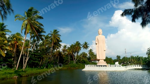 Preview: Peraliya Buddha Statue, the Tsunami Memorial in Hikkaduwa, Sri Lanka. Action. Touristic attraction