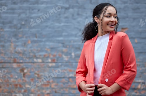 Preview: Success doesnt find you, go out and get it. Shot of a beautiful young woman posing outside.