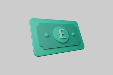 Preview: Teal Pound Sterling Bill