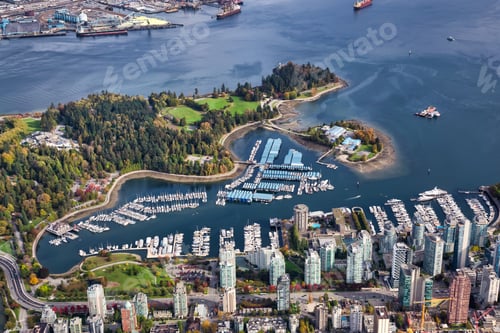 Preview: Downtown Vancouver, British Columbia, Canada. Aerial View