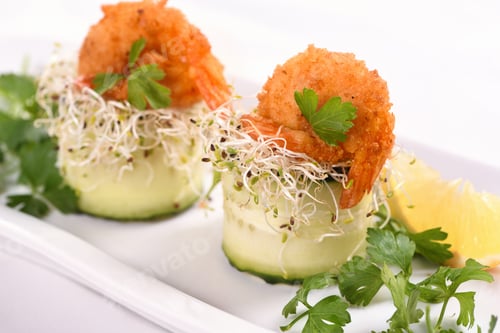 Preview: Cucumber and shrimp appetizer