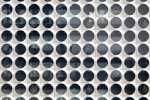 Preview: A lot of windows on a skyscraper building. Urban textures and backgrounds.