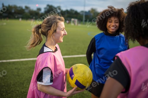 Preview: Women's football team practice, Hackney, East London, UK