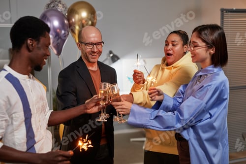 Visualização: Celebração no escritório