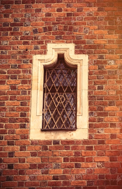 Preview: photo of beautiful vintage old window in Wroclaw, Poland