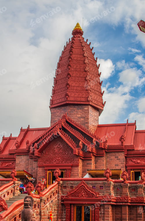 Preview: Ancient historic Wat Phrai Phatthana Buddhist temple in Phrai Phatthana, Phu Sing District, Thailand