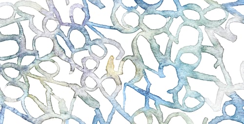 Preview: Abstract watercolor pattern with interconnected organic shapes in soft blue