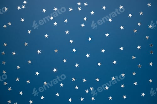 Preview: blue background with silver stars