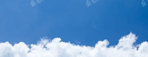 Preview: Sky clouds panorama. Blue sky and white clouds background
