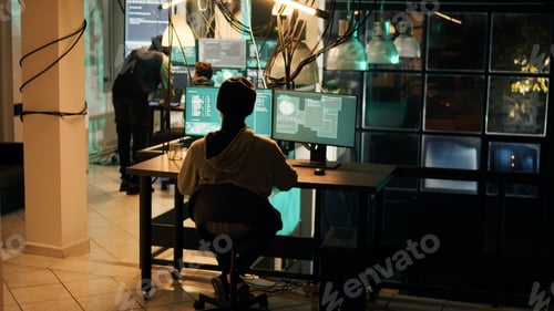 Preview: Young criminal using knowledge of technology to access valuable information