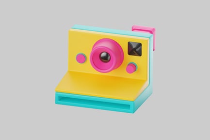 Preview: Retro instant camera colorful style
