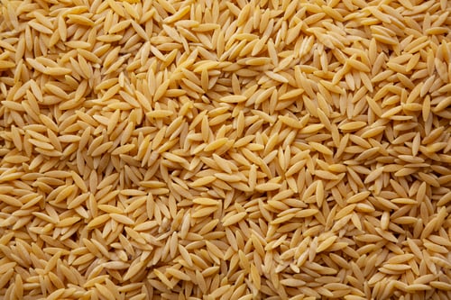 Preview: Organic Dried Orzo Pasta in a Bowl, top view.