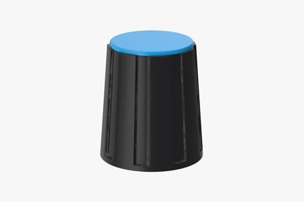 Preview: Push Knob: Black and Blue Control Switch