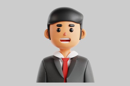 Preview: Cartoon style business man asset
