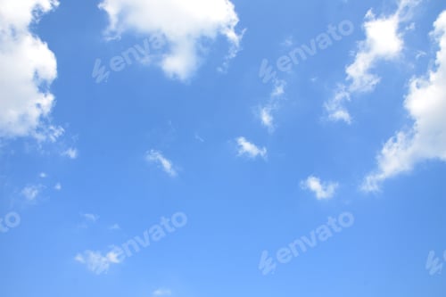 Preview: blue sky with clouds. background or wallpaper.