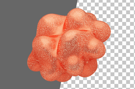 Preview: Glitter Abstract Sparkling Orange Clover 3D Icon