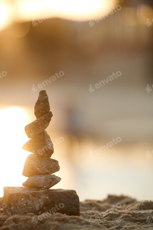Preview: Stack of Stones on Beach