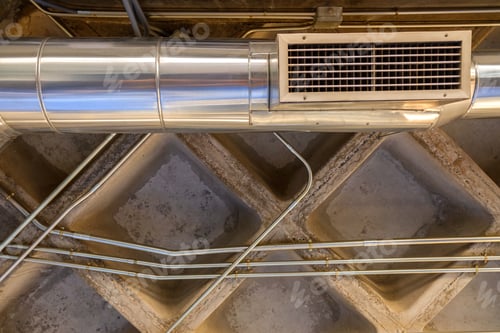 Preview: Air conditioning cooling tube on the roof of a building.
