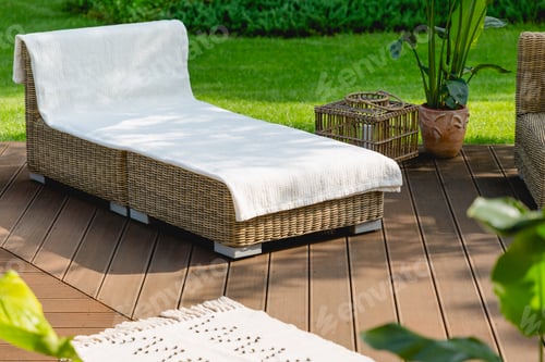 Preview: Sofa with a blanket