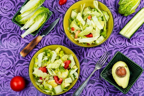 Preview: Fresh colorful spring vegetable salad.
