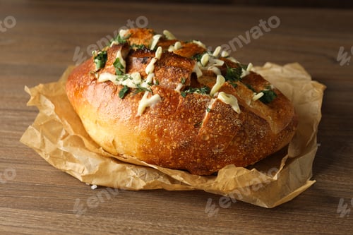 Preview: Tasty bakery product - garlic bread, homemade bread