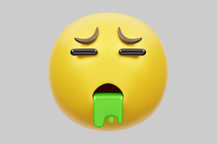 Preview: Sick emoji with green vomit