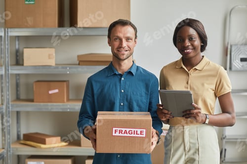 Preview: Smiling Workers in Shipping Service