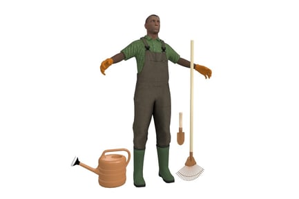 Предпросмотр: Подготовленный садовник с инструментами