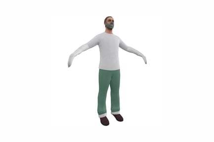 Preview: Figure masked man with extended arms