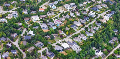 Preview: Aerial View of luxury homes in British Properties, West Vancouver, BC, Canada