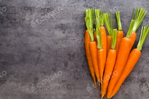 Preview: Bunch of fresh asparagus on wooden table.