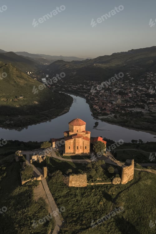 Preview: Aerial view of Jvari Monastery