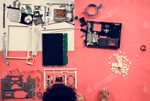 Preview: Electronic component part tool on the table