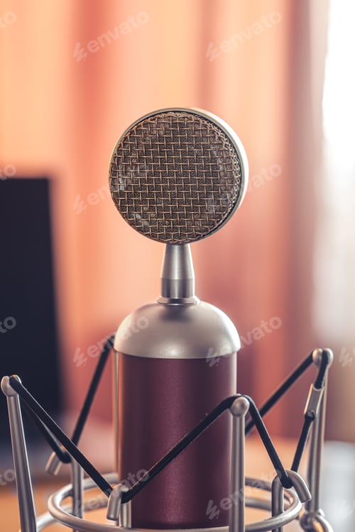 Preview: Professional microphone for sound recording, macro photography.
