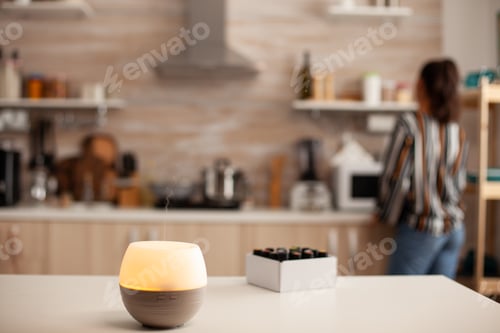 Preview: Essential oils diffuser distributing aromatherapy