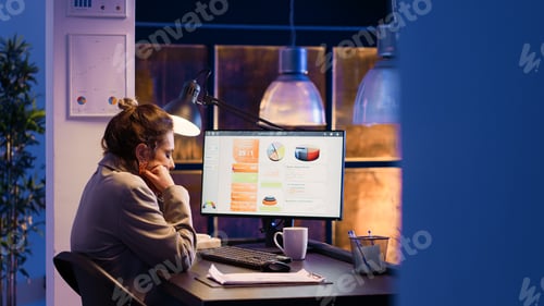 Preview: Young entrepreneur feeling sleepy in business office