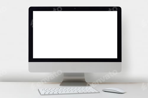 Preview: Desktop computer on a white