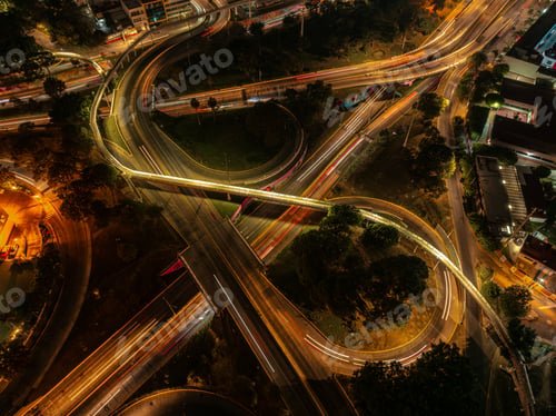 Preview: Urban night scenes at busy freeways