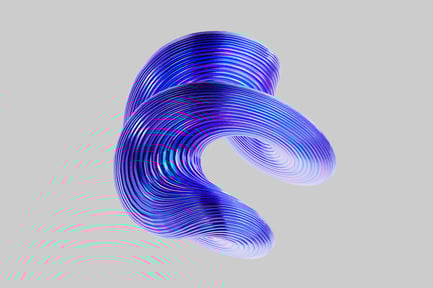 Preview: Striped abstract torus sculpture art