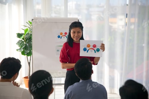 Preview: Businesswoman presenting report in a meeting
