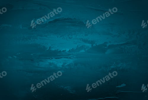 Preview: Vintage grunge blue concrete texture studio wall background with vignette.