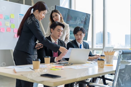 Preview: A group of young Asian businessmen